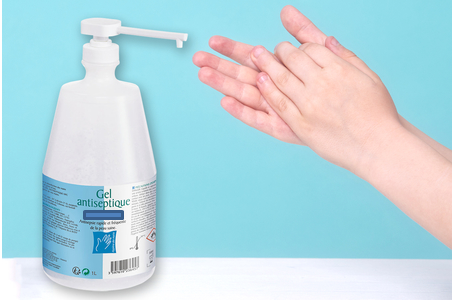 Désinfectant pour les mains : du gel hydro-alcoolique